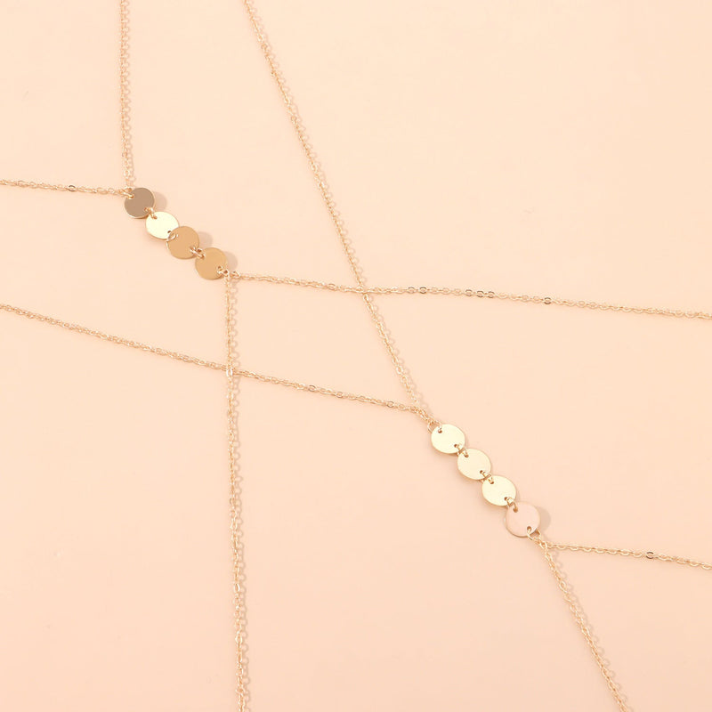 Body Jewelry Sexy Women Round Sequin Body Chain