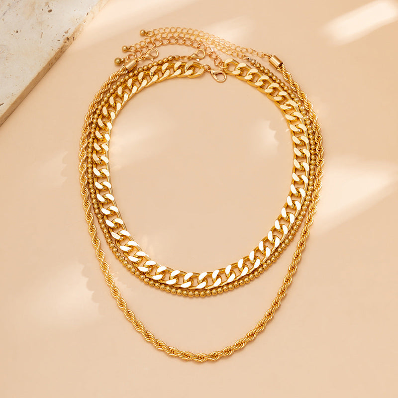 Double Layer Chain Choker Necklace