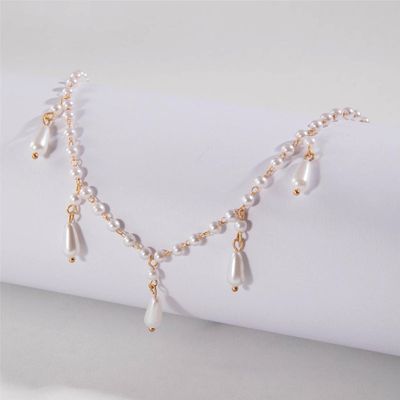 Exaggerated Large Round Pearl Bead Pendant Clavicle Necklace