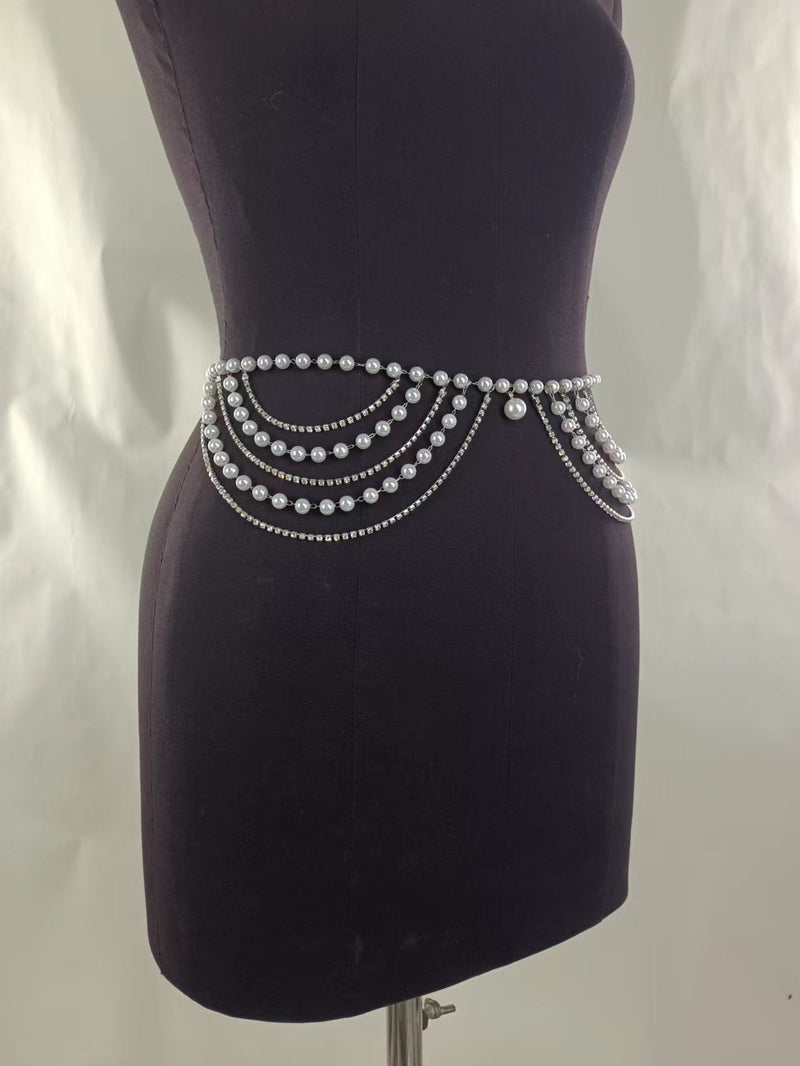 Multi Layer Belly Body Chain Bikini Metal Rave Body Waist Chain