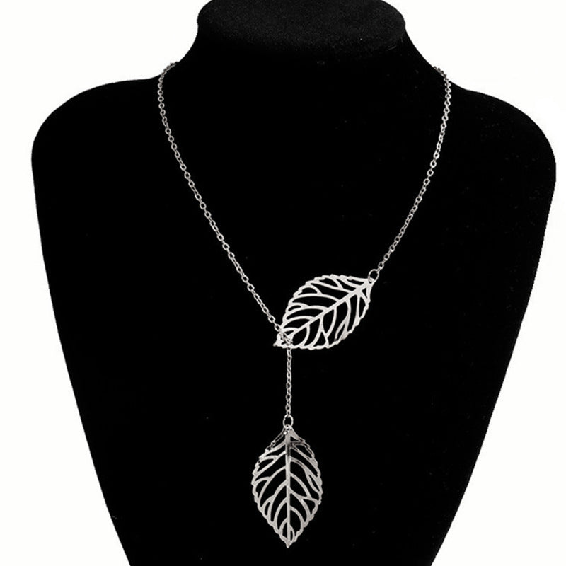 Two Leaves Leaf Necklaces