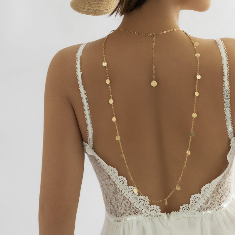 Women Simple Sexy Body Chain Back Chain Necklace