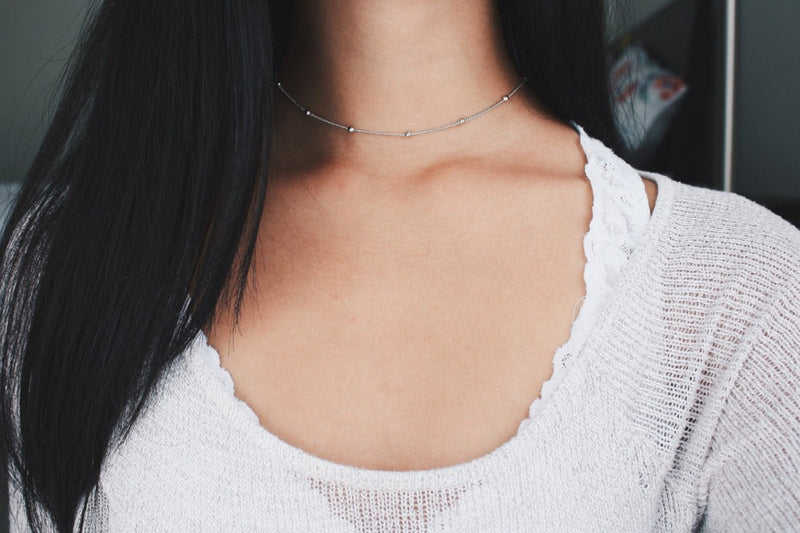 Bead Delicate Chain Necklace