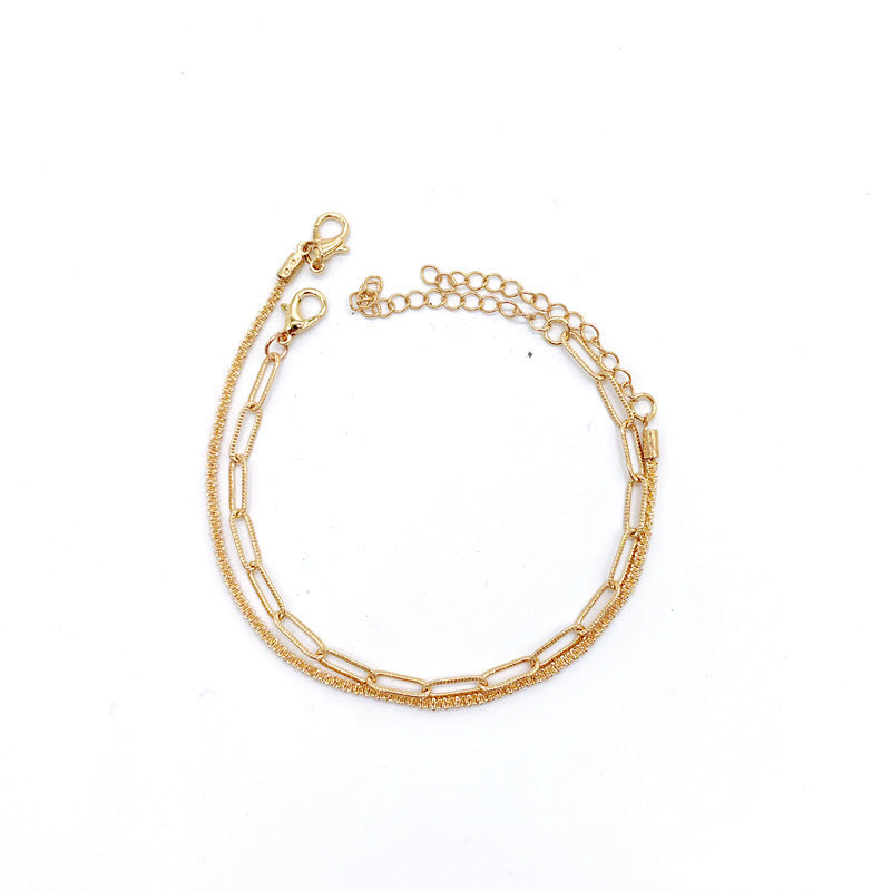 Layered Paperclip Chain Bracelets