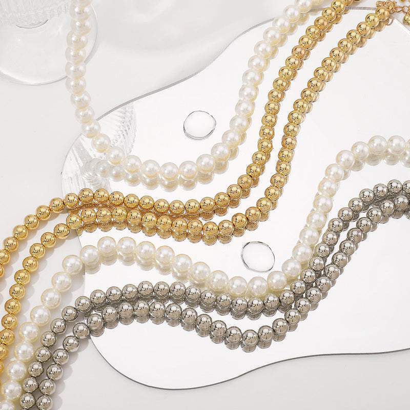 Imitation Pearl Multi-layer Necklace for Women