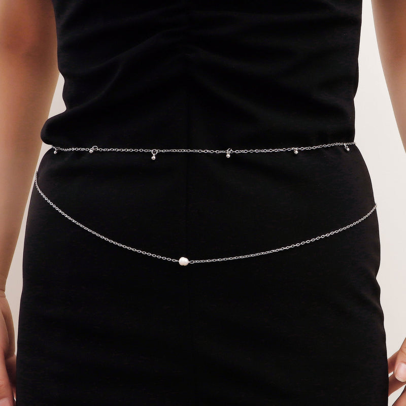 Boho Layer Body Chains Pearl Bikini Belly Chain