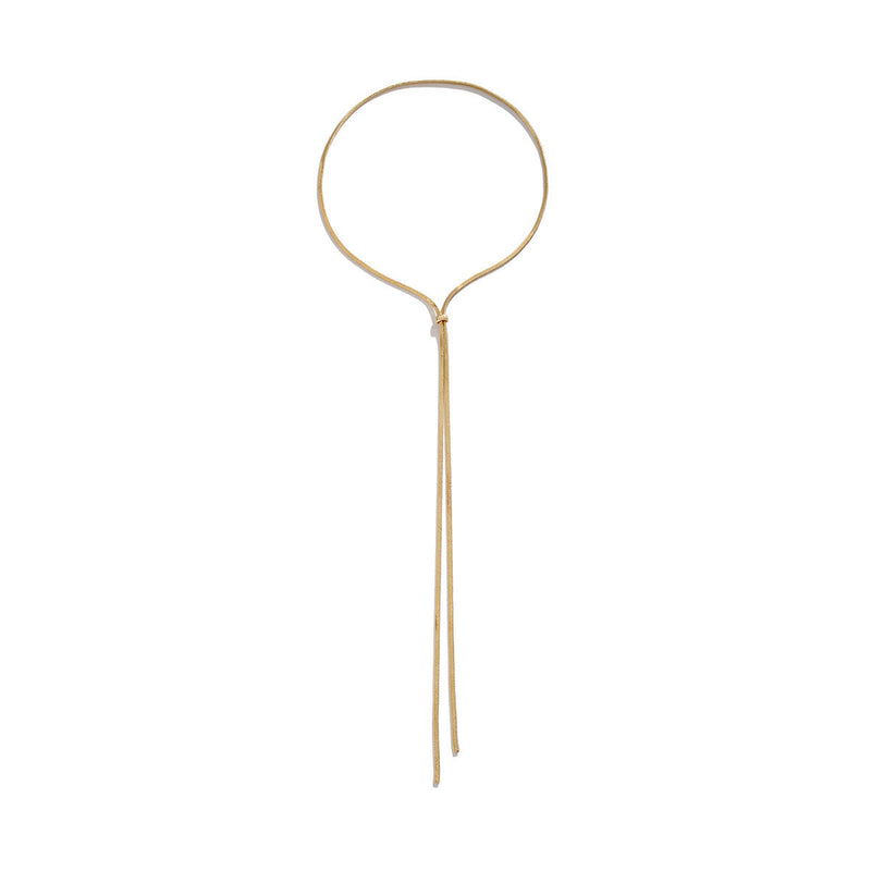 Long Snake Bone Chain Necklace