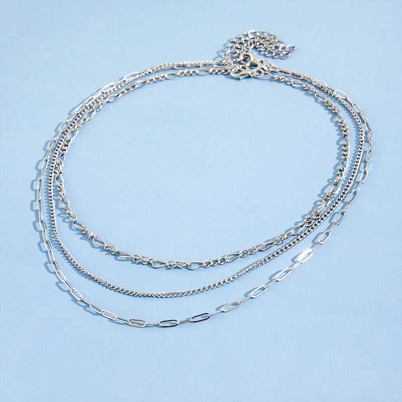 Paperclip Chain Layer Necklace for Women