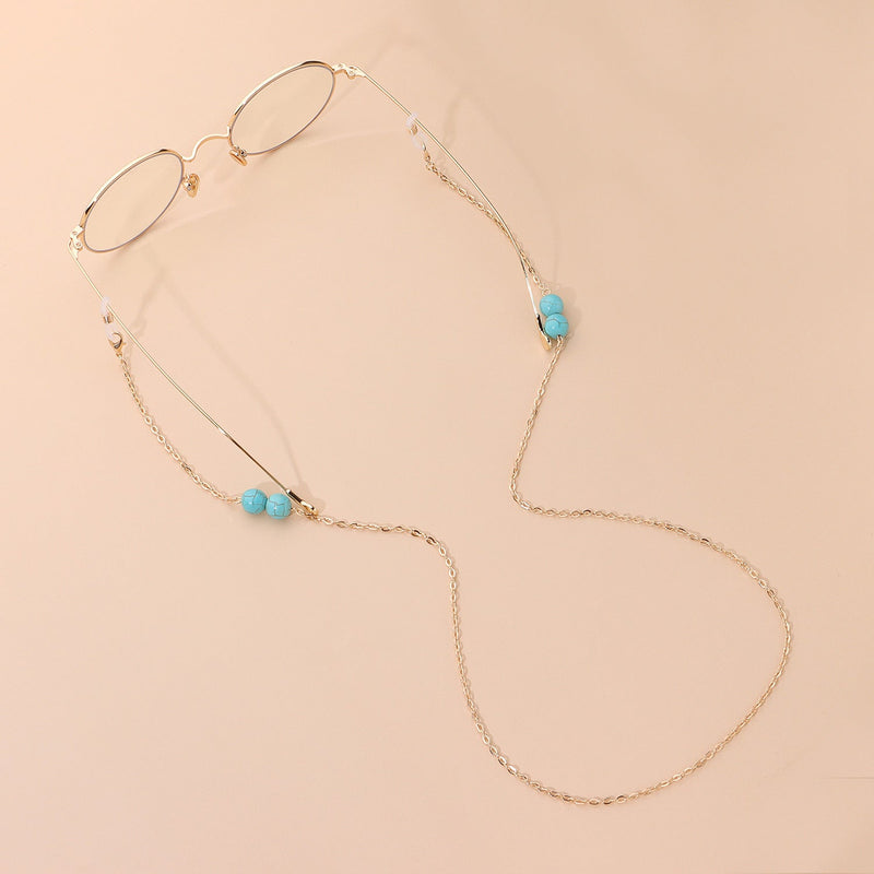 Turquoise Bead Glasses Chain