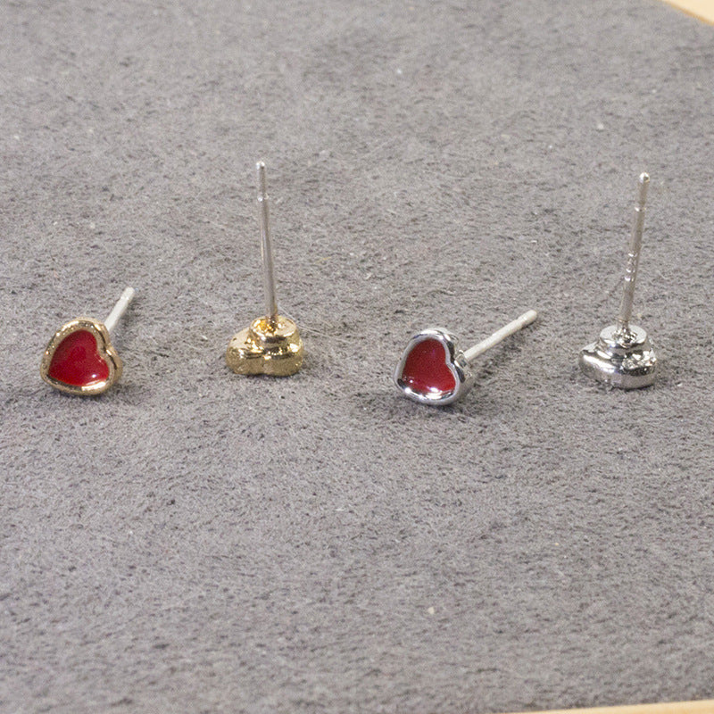 Love zircon stud earrings set