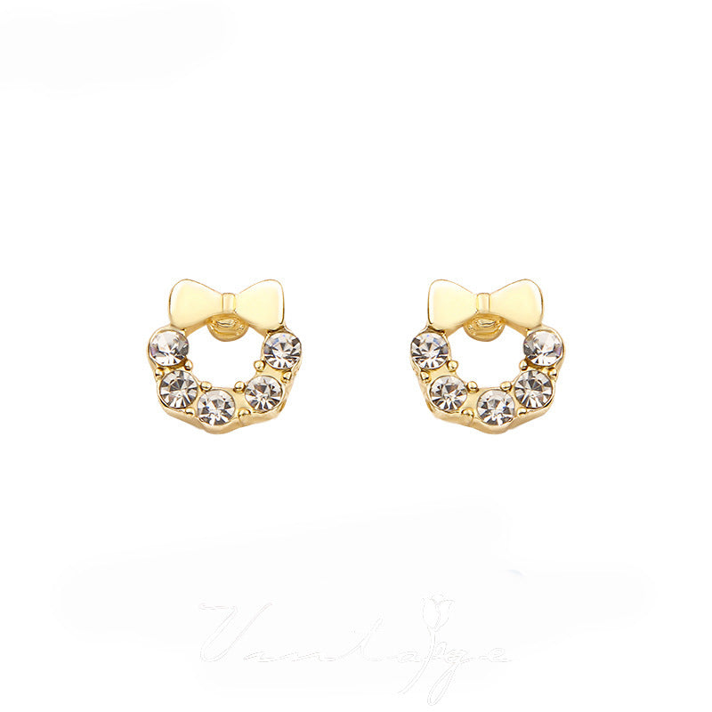 Rhinestone Elegant Knot Stud Earrings