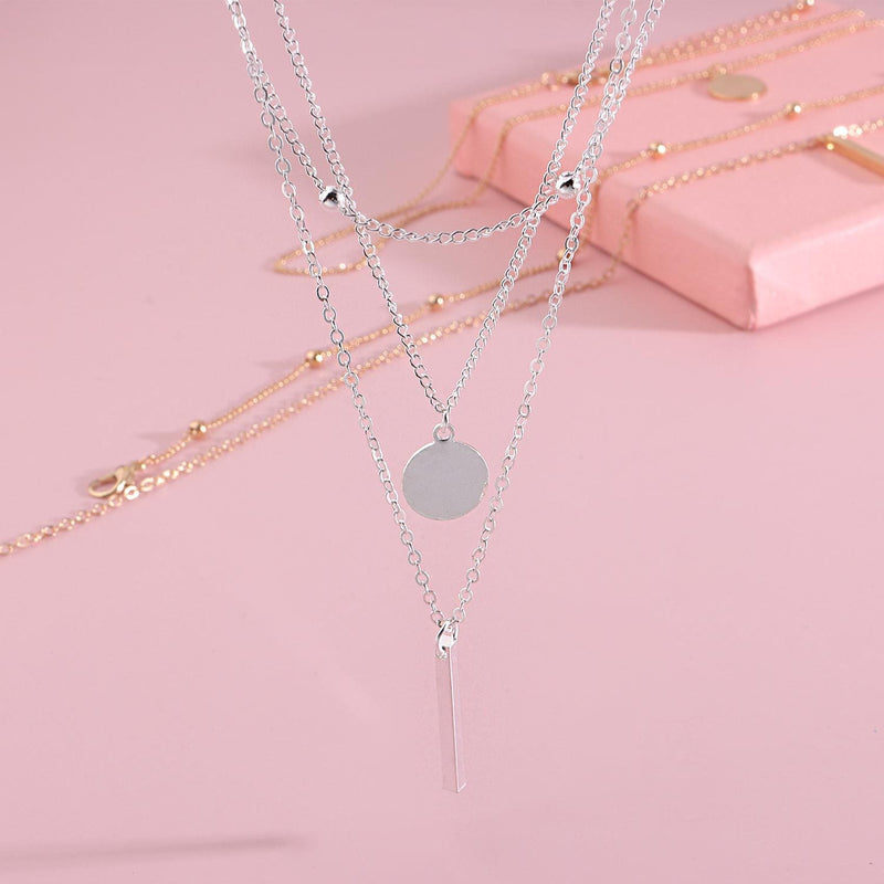 Multilayer Bar Necklace Boho Layered
