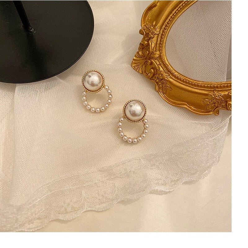 Round Pearl Earrings