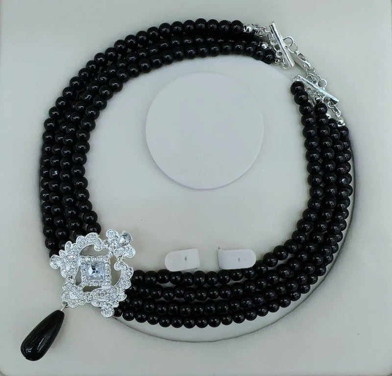 Multi Layers Strand Chokers Beaded Imitation Pearl Chains Necklace for Women Necklace Party Jewelry