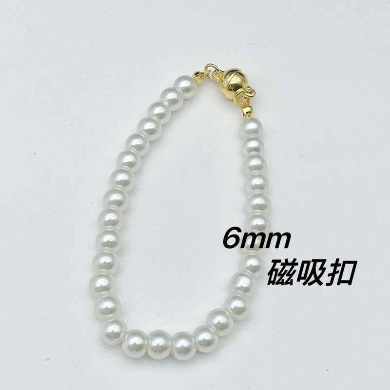Glass Pearl Bracelet Woman Magnet Clasp