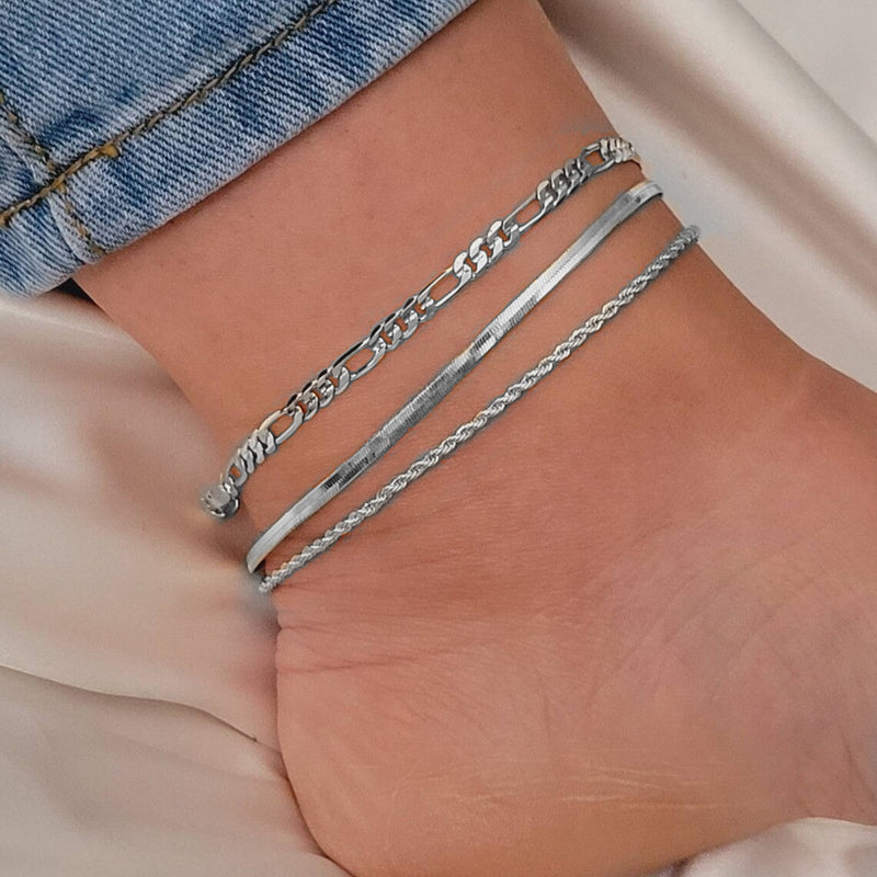 Cuban Snake Charm Foot Chain Anklets Jewelry