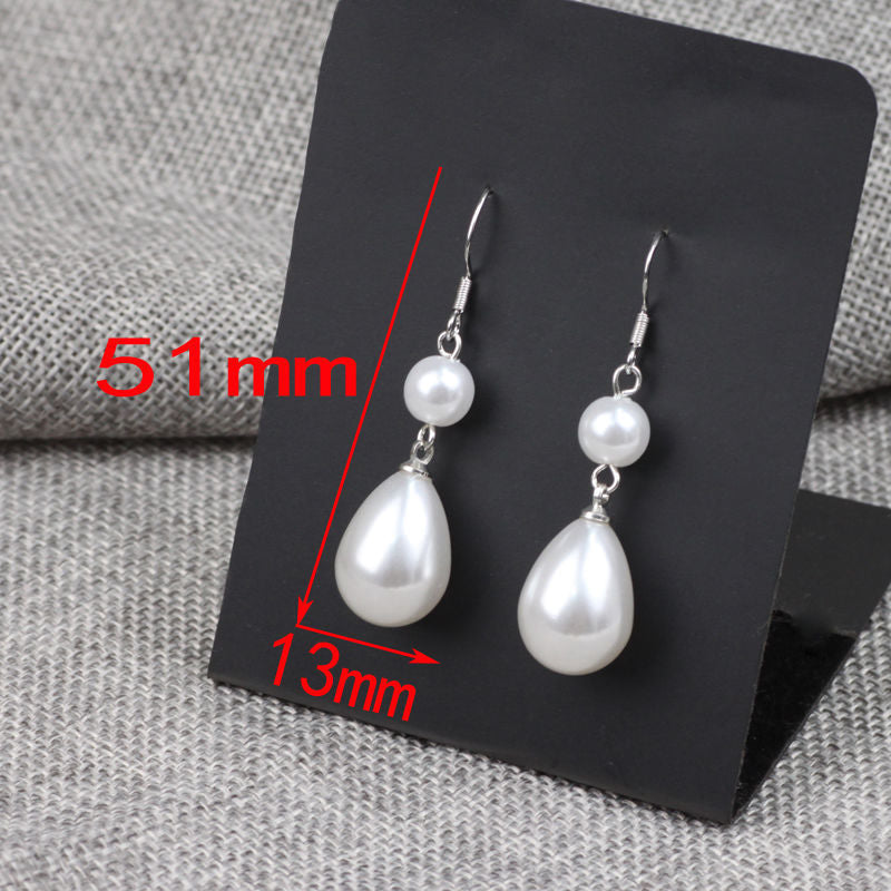 Elegant Women Long Tassel Pearl Earrings