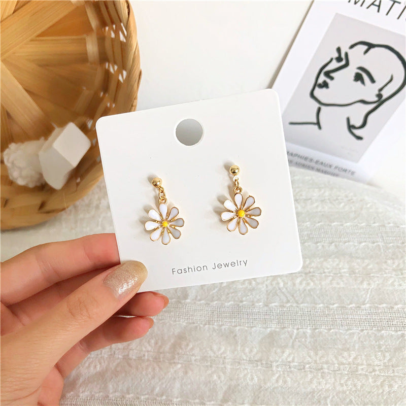 Daisy Sunflower Hoop Earring