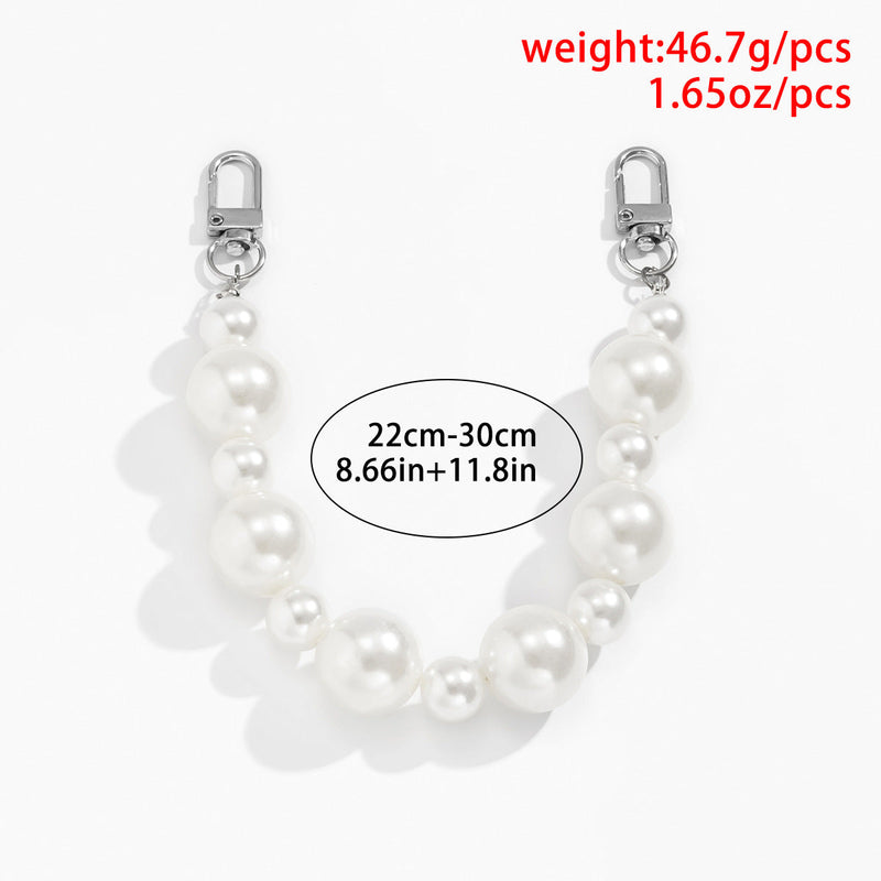 Handbag Shoulder Chain Long Beaded Chain Pearl Strap for Bag