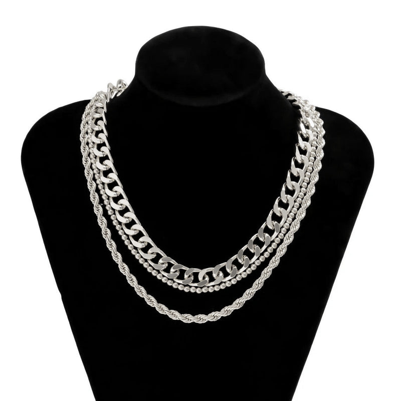 Double Layer Chain Choker Necklace