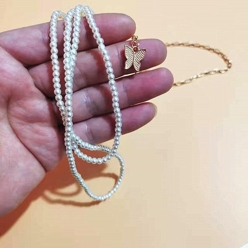 layer Pearl Metal Waist Chain for Women