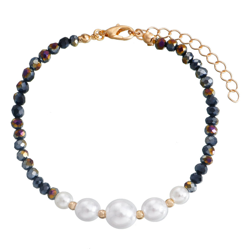 Pearl Baroque Glass Bead Chain Necklace
