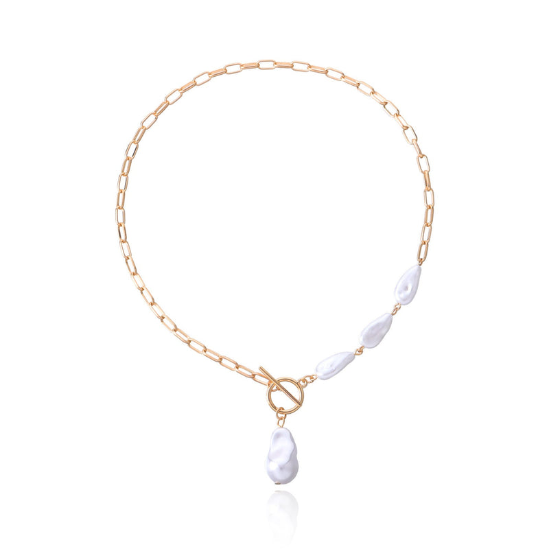 Baroque Pearl Chain Necklace