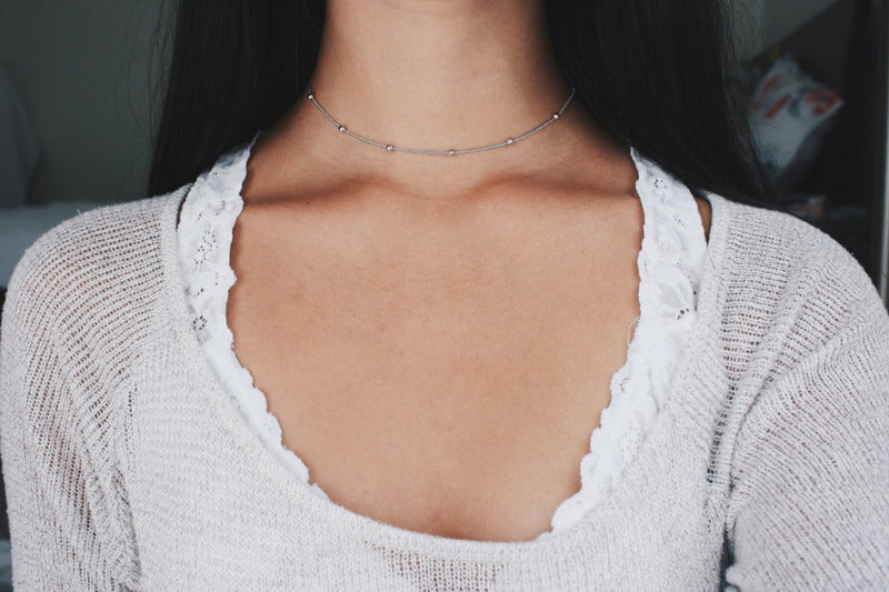 Bead Delicate Chain Necklace