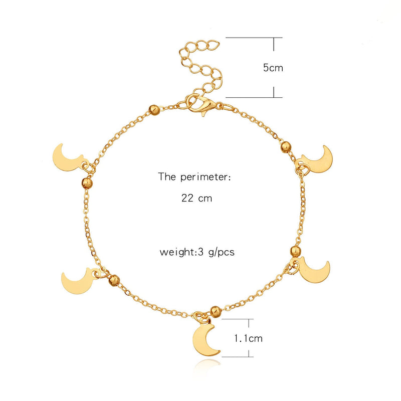 Moon Charm Foot Bracelet