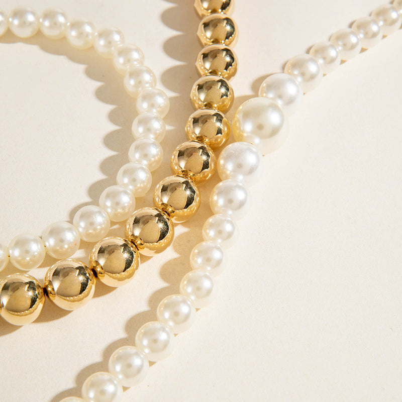 Imitation Pearl Multi-layer Beaded Necklace