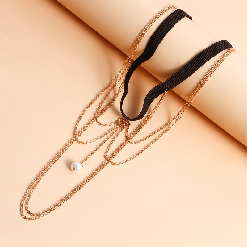 Sexy Casual Beach Pearl Leg Ring Body Chain