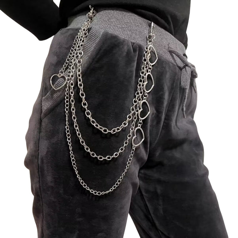 Hip Cool Metal Love Multi-layer Waist Chain