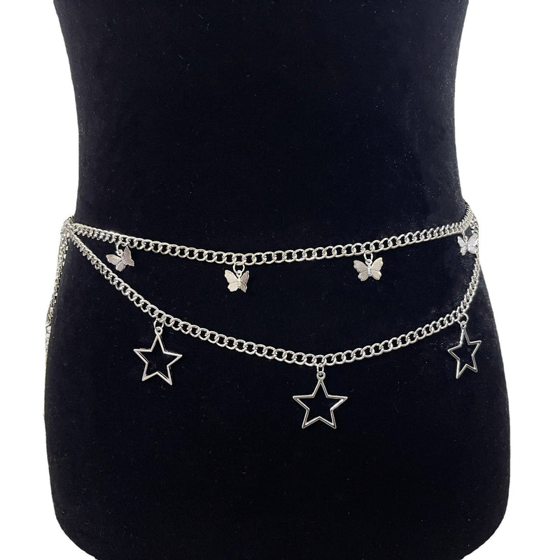 Star butterfly waist Chain lady beach body chain