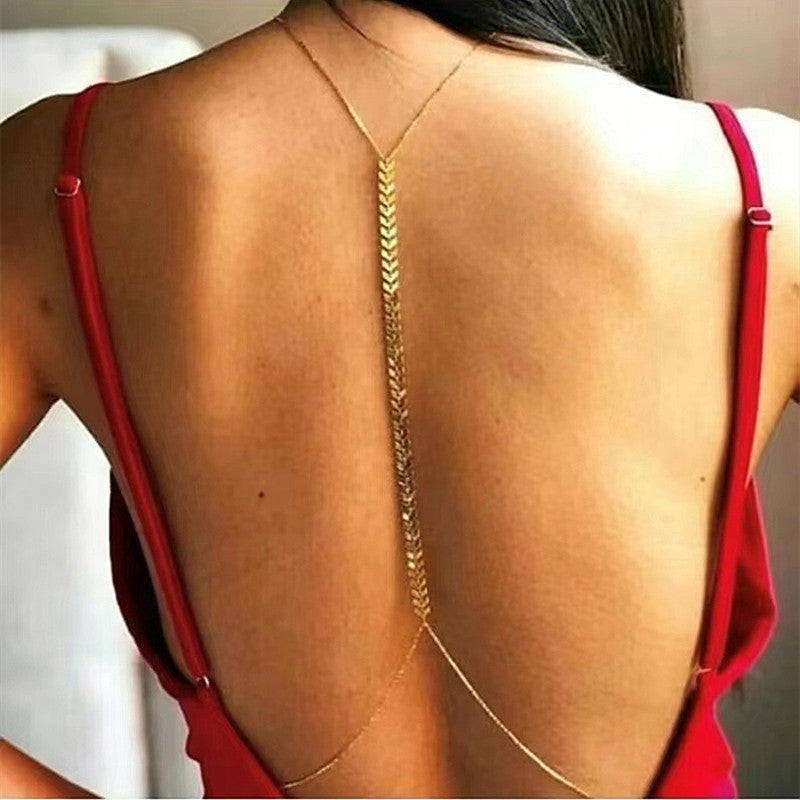 Beach Fringe Body Chain Simple Arrow Chain Chest Women Chain