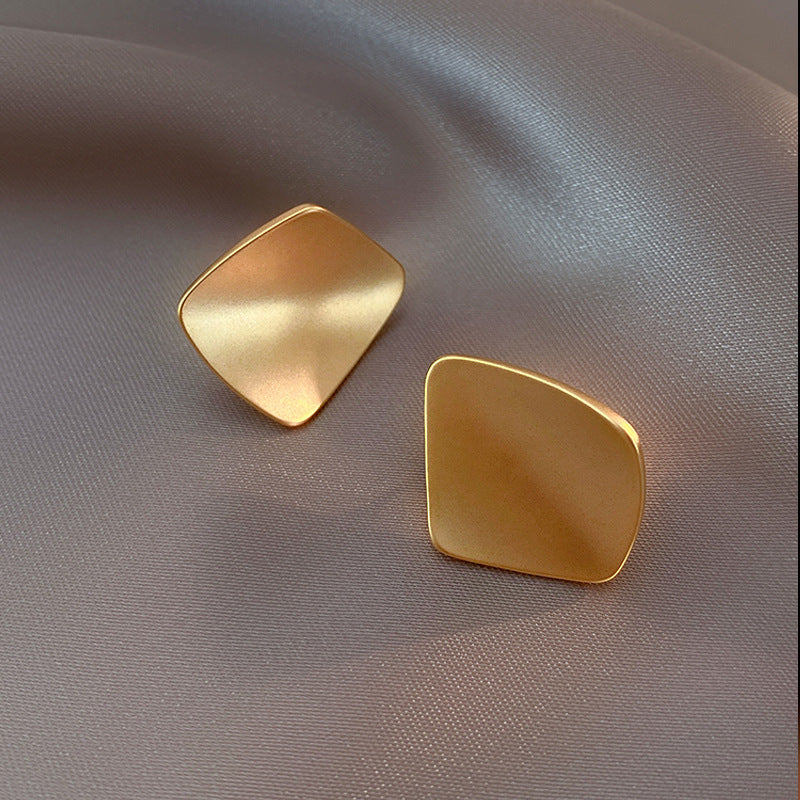 Square Cube Geometry Stud Earrings