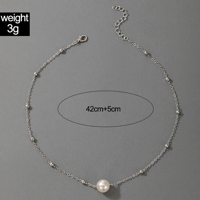 Pearl Choker Chain Necklace