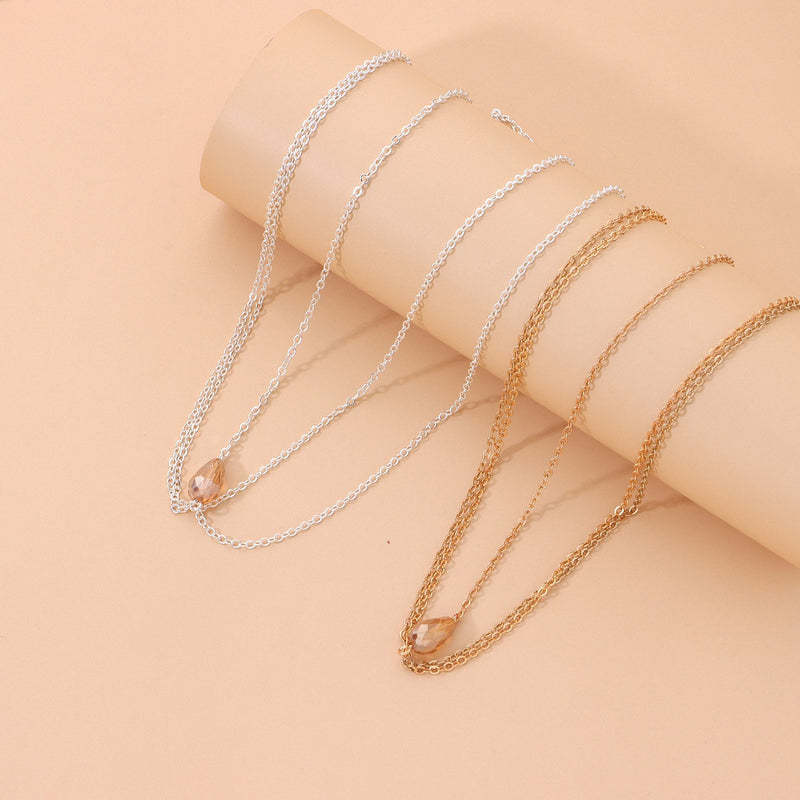 Bohemian Crystal Fashion Bridal Hair Chain Jewelry