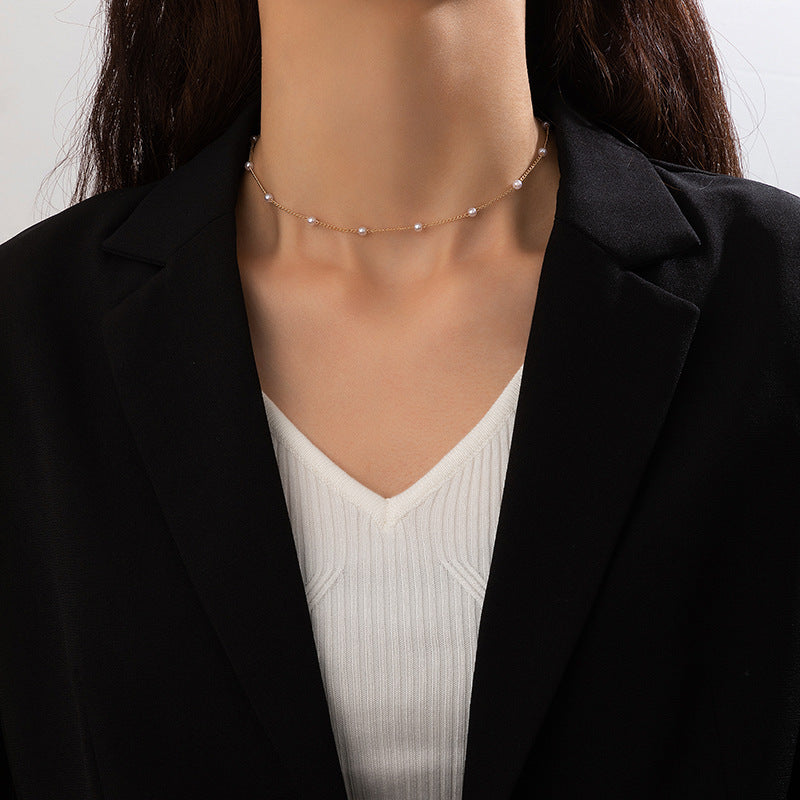 Pearl Choker Pendant Necklaces for Women