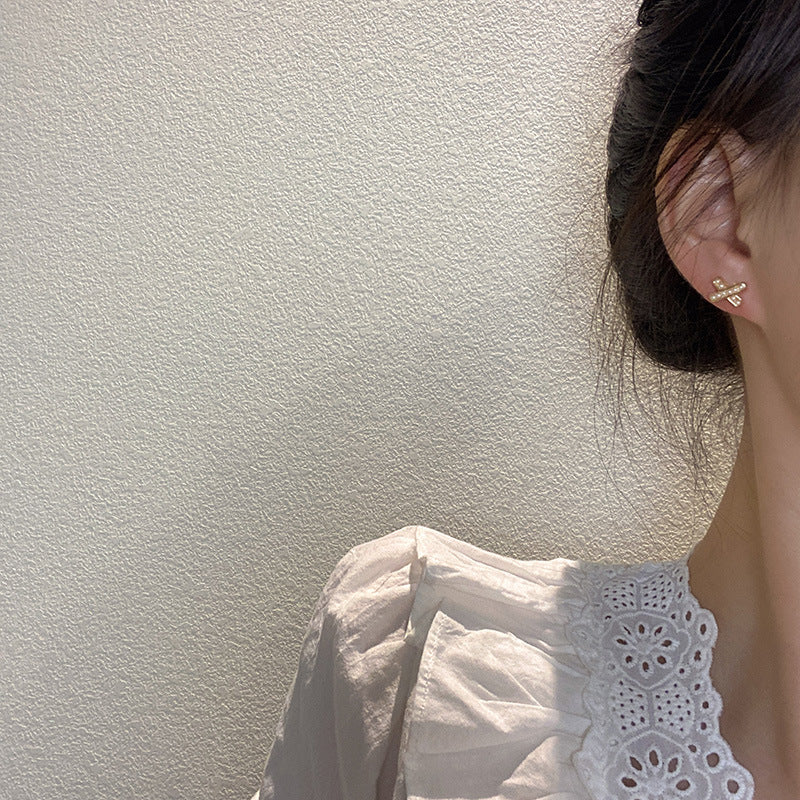 Mini Pearl Stud Earrings for Women