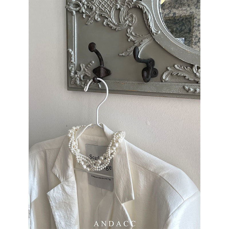 White Multi-Layer Pearl Wedding Necklace