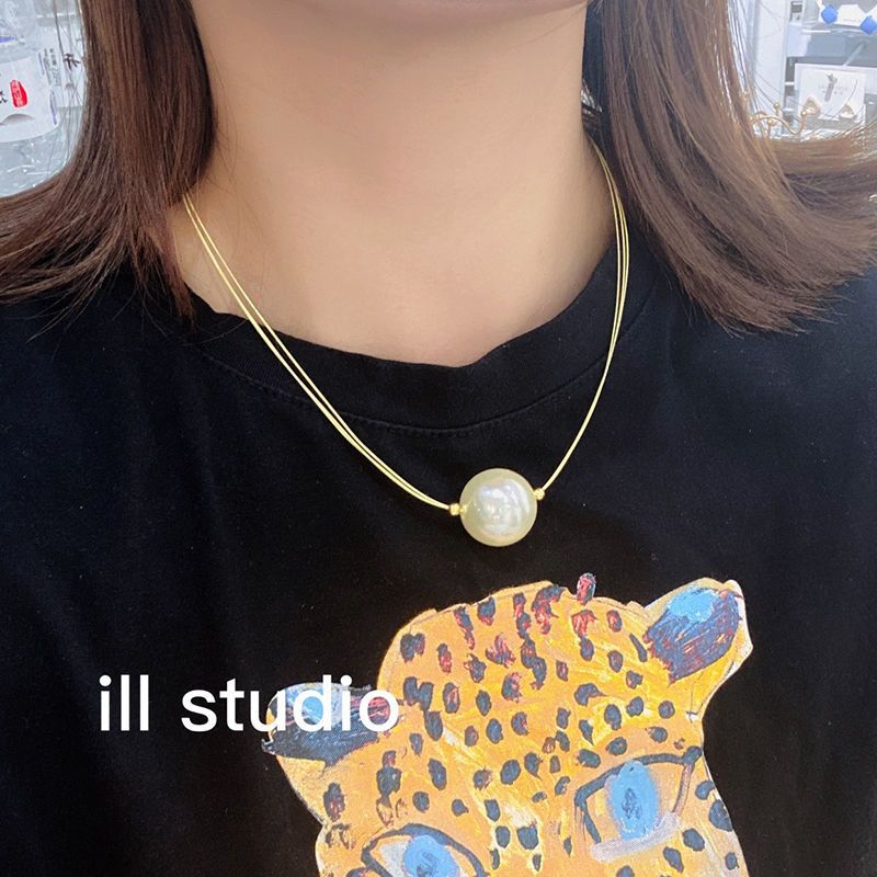 Pearls Round Pendant Necklace