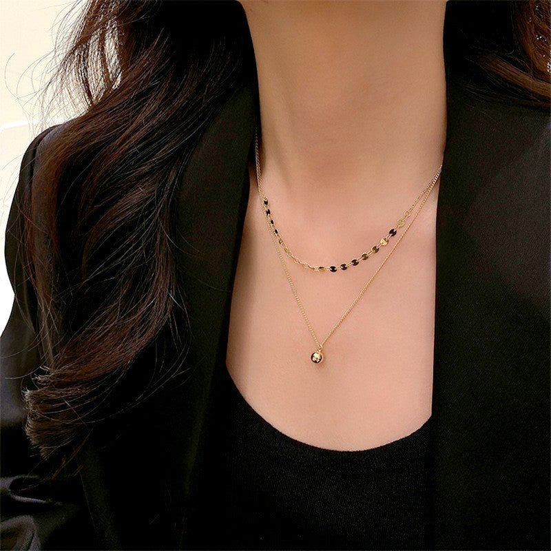 Round Ball Double Layer Necklace