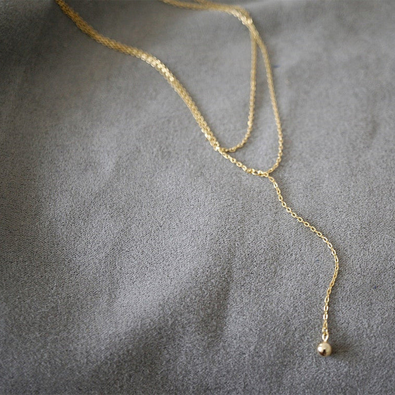 Double Layer Chain Pendant Necklace
