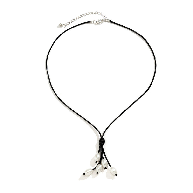 Simple Wax Cord Tassel Necklace