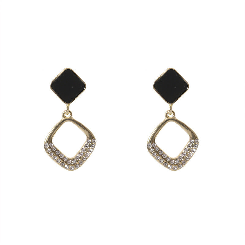 Square Rhinestone Earrings for Women