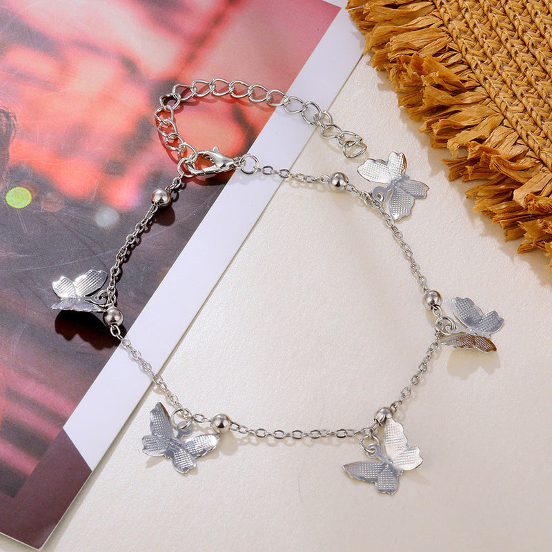 Women Summer Beach Butterfly Charm Anklets Jewelry