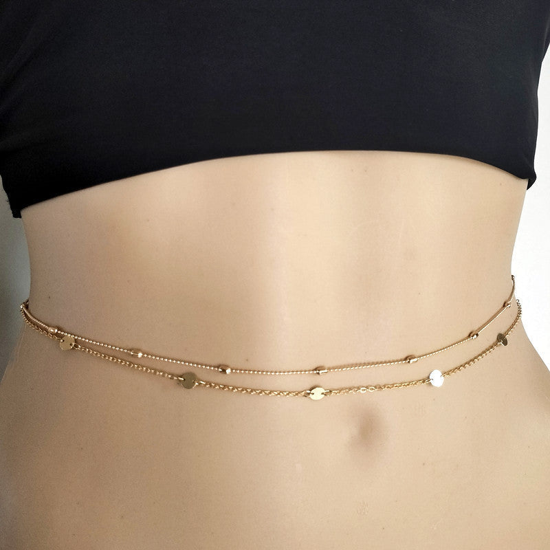 Body Bead Chain Belly Jewelry Set Sexy Geometric Bead Body Chain
