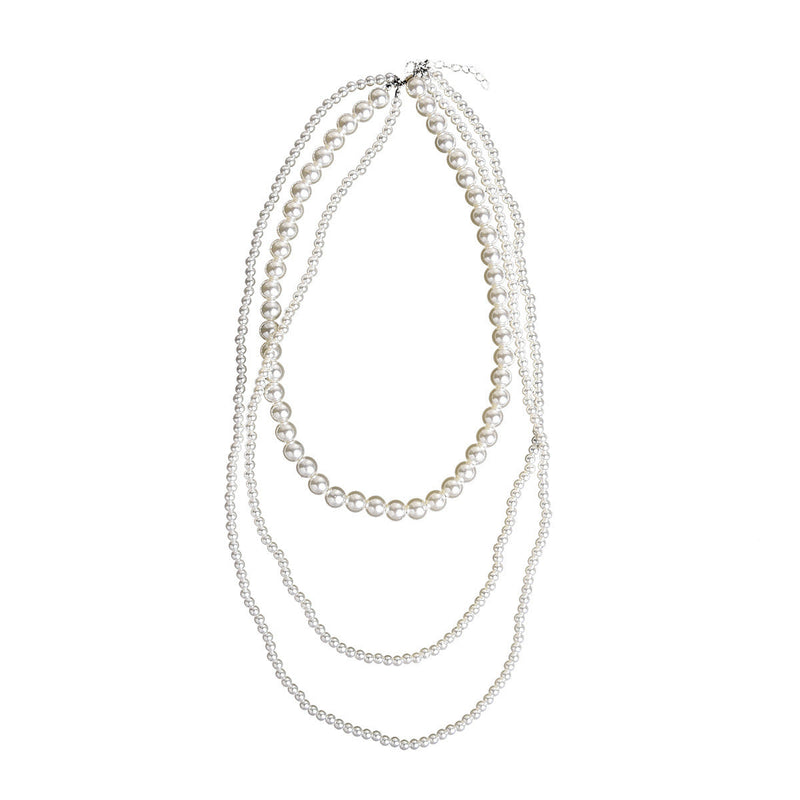 Multi Layer Baroque Necklace Pearl Collarbone Chain