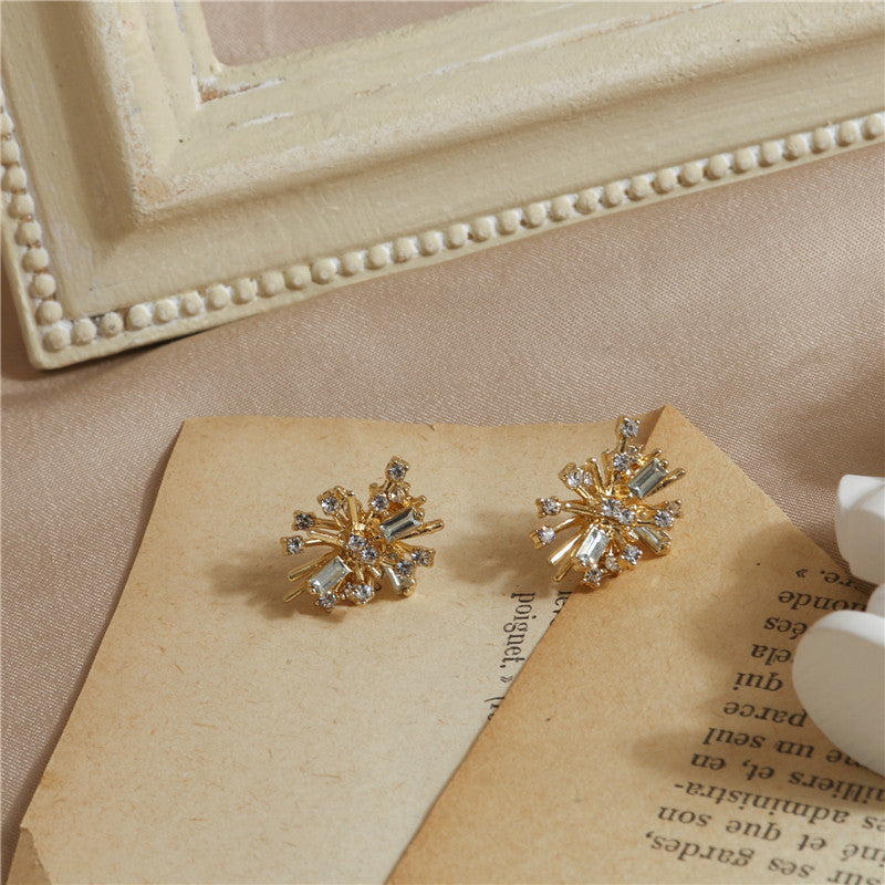 Rhinestone Firework Stud Earrings