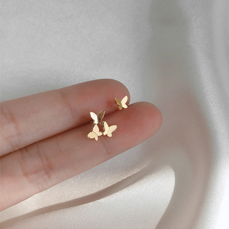 Asymmetric Butterfly Stud Earrings